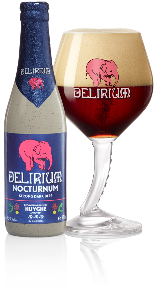 Delirium Tremens Belgian Beer Glass and Set of 12 Coasters 